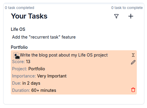 Life OS - Task Manager